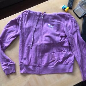 victoria’s secret pink purple sweat jacket